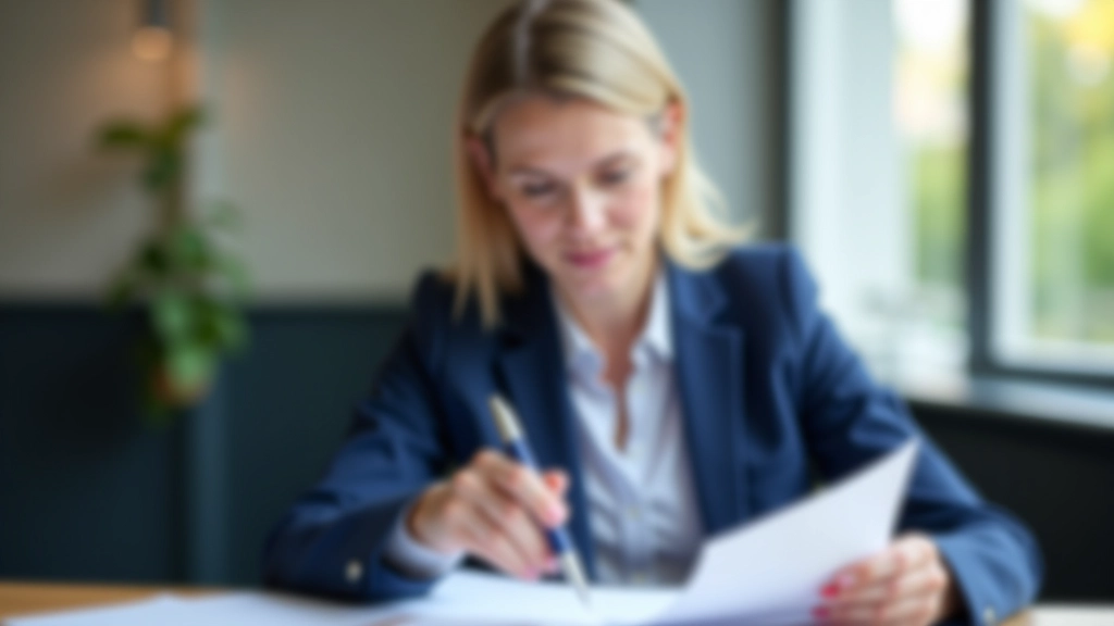 Finanzberater erklärt einer Kundin die Unterschiede zwischen Rentenprodukten anhand von Dokumenten